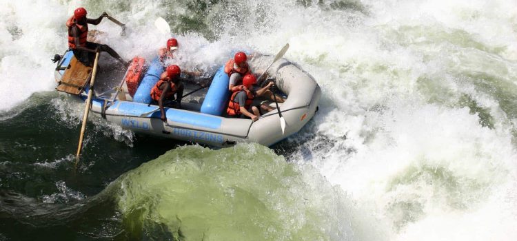 Whitewater rafting at Victoria Falls