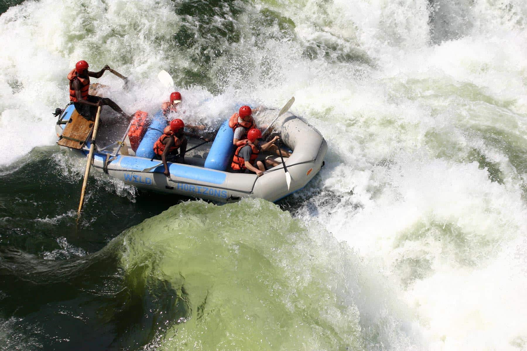 Whitewater rafting at Victoria Falls