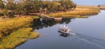 Permanent water camps in the Okavango Delta