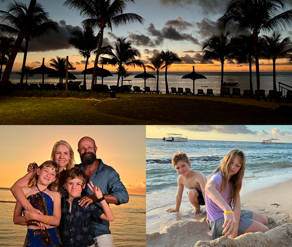Ilze Fox enjoying a family beach holiday in Mauritius